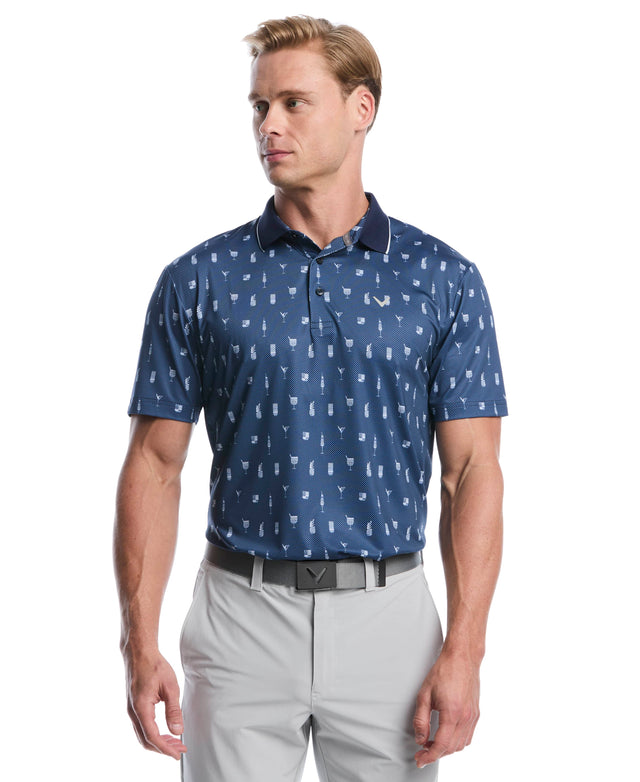 Men's Geo Cocktail Print Polo