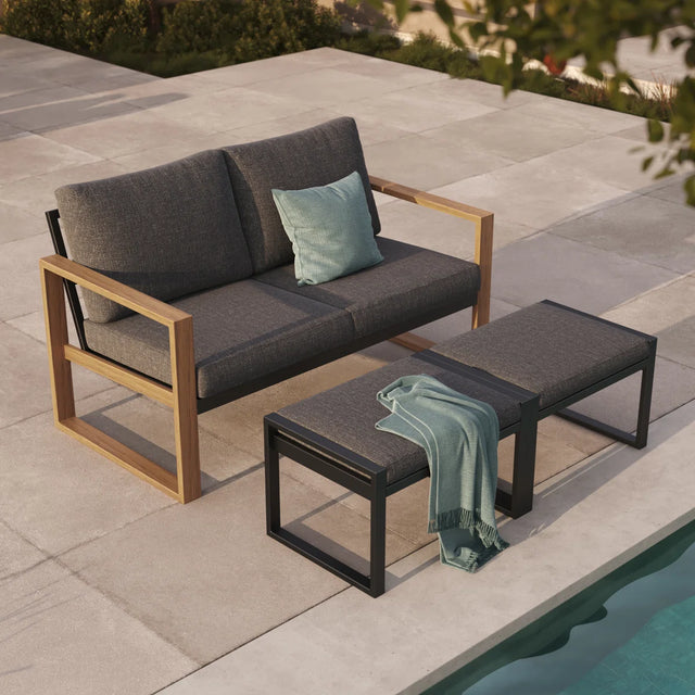 Duisburg 2-Seat Aluminum Outdoor Patio Conversation Set