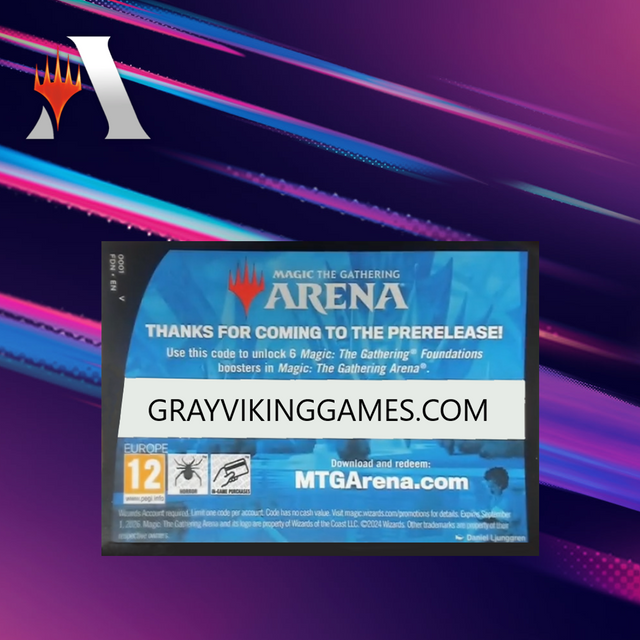 Foundations Prerelease Pack Code - 6 Boosters (max 1)