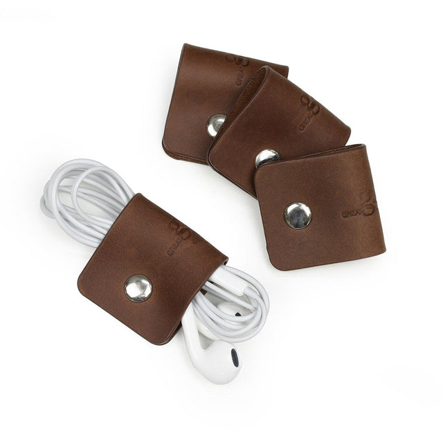 Genuine Leather Cord Snaps - Set of 4
