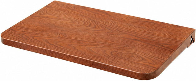 Foldable Front Shelf for Weber Searwood 600/Smoque Pellet Smoker, 22.80" Grill Front Table with Wood-Grain Finish, BBQ Prep Shelf Accessory