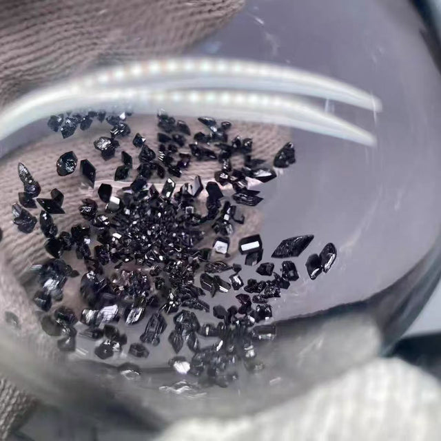 A glass sphere encapsulating iodine