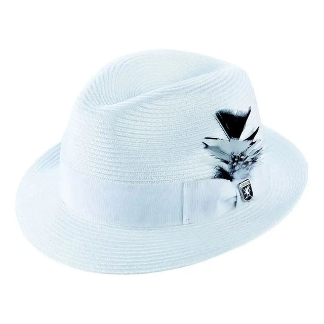 Stacy Adams Belmont - Straw Fedora Hat (Closeout)