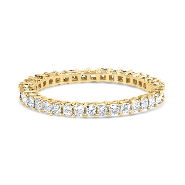 14K Gold 1.0 Cttw Princess Diamond Eternity Band Ring