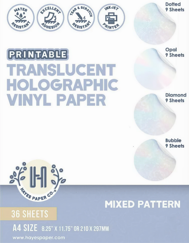 Translucent Holographic Vinyl Paper