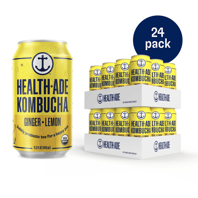 Ginger-Lemon Kombucha in Cans (24 pack)