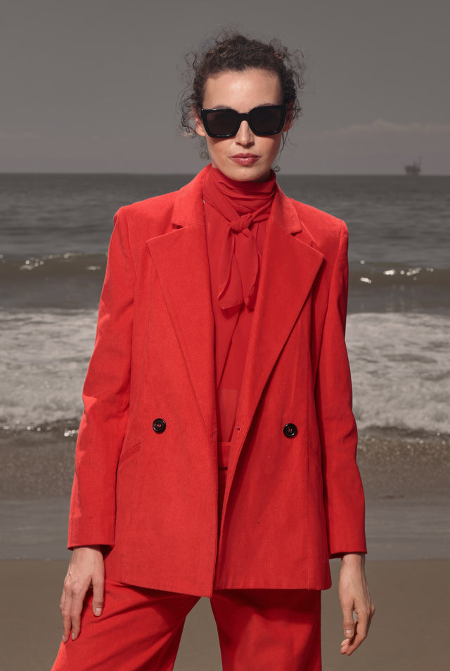 Mars Blazer - Vermilion Corduroy