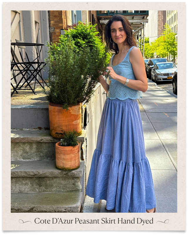 Cote D’Azur Peasant Skirt Hand Dyed