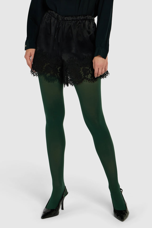 The Sixty Forest Green Opaque Tights Forest Green
