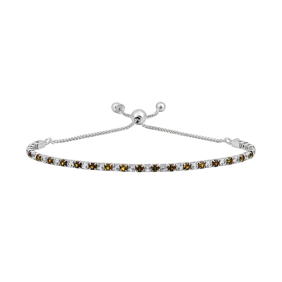 Lab-Created White Sapphire Bolo Bracelet in Sterling Silver