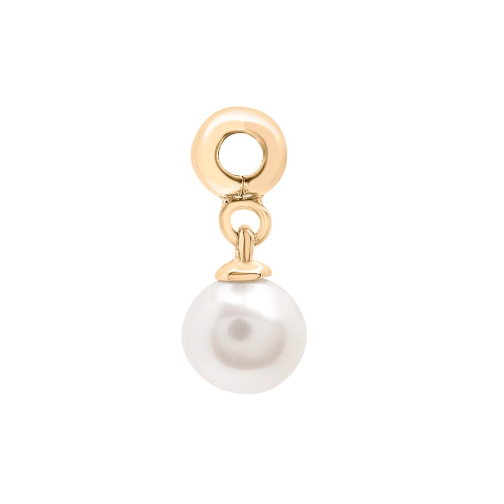 Freshwater Culture Pearl Bead Charm in Vermeil