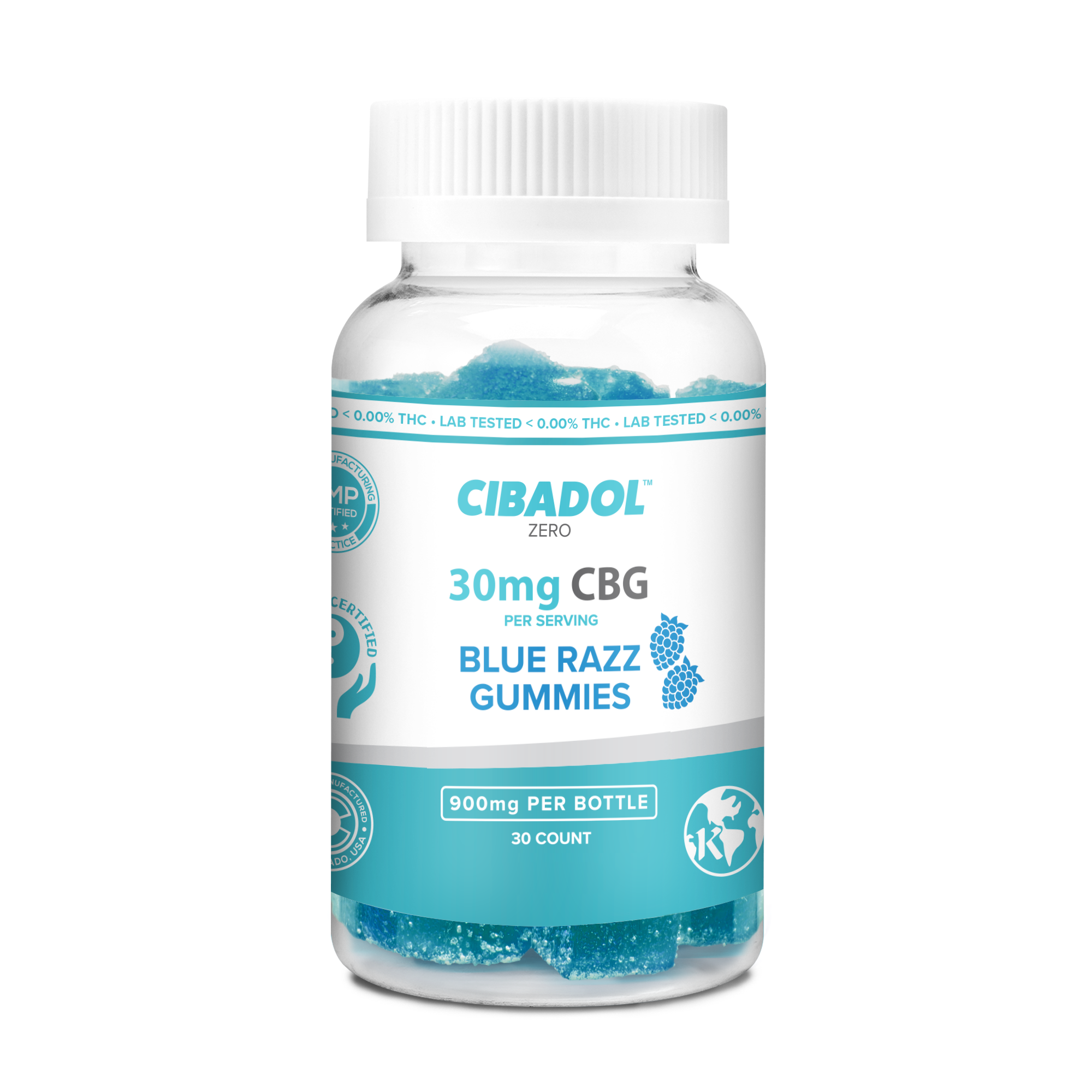 Cibadol Zero 900mg CBG Gummies – Blue Razz