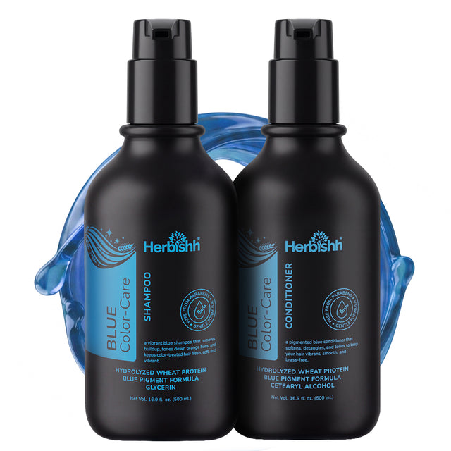 Blue Shampoo and Conditioner | Herbishh