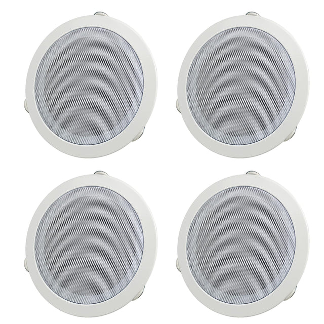 Herdio 6" 70V Commercial Ceiling Speakers | White 4-Pack