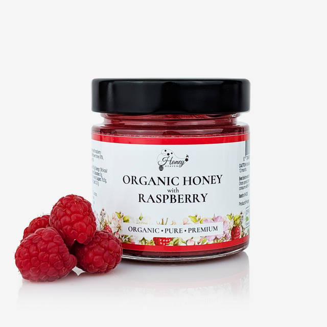 Organic Honey with Raspberry