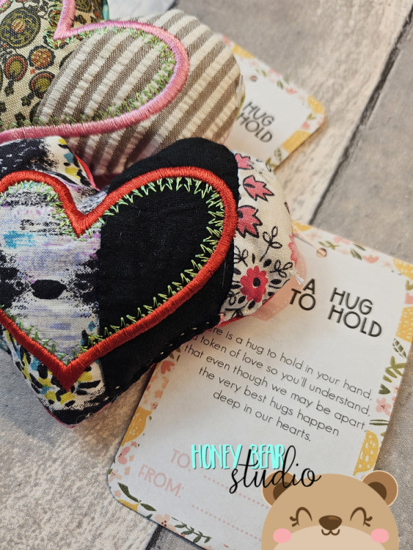 Hug To Hold Heart Softie Plush Stuffies File for 4x4, 5x7 Plush DIGITAL DOWNLOAD embroidery file ITH In the Hoop 1225 01