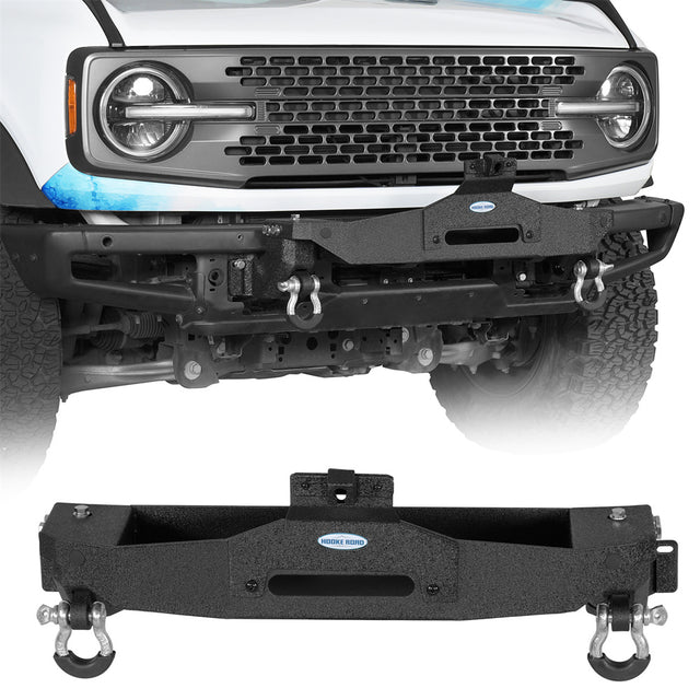 Winch Plate Mount for 21-26 Ford Bronco w/ Steel Modular Bumper(Excluding Bronco Sport & Raptor, Everglades, Black Diamond) - Hooke Road