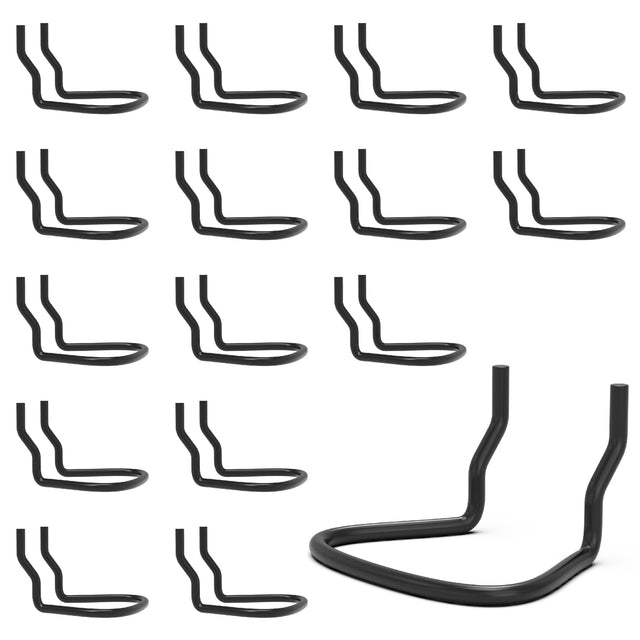 HUHOLE Pegboard Plier Holders 16PC, Black/Silver