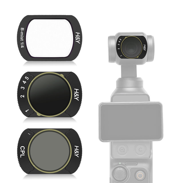 H&Y for OSMO Pocket 3/4 CPL + 1/4 Black Mist + VND3-32 Filter