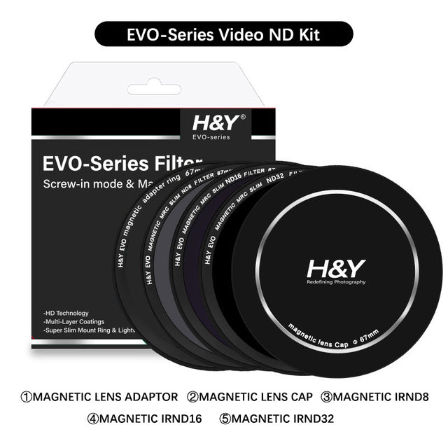 (H&Y) HD EVO-Series Magnetic Videographer IRND8 / IRND16 / IRND32 Filter Kit