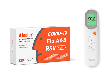 4-in-1 (5 Tests) and PT9S No-Touch Thermometer Bundle