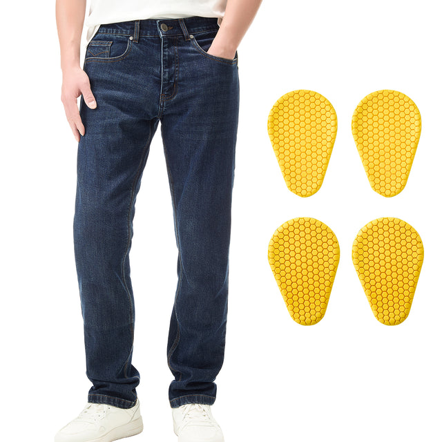 ILM Motorcycle Riding Pants for Men CE Armored Motorbike Jeans Adventure Touring Motocross All Season Model PJN1