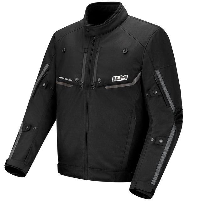ILM Motorcycle Riding Jacket with CE Armor and Detachable Waterproof Thermal Liner Dual Sport Model JF2