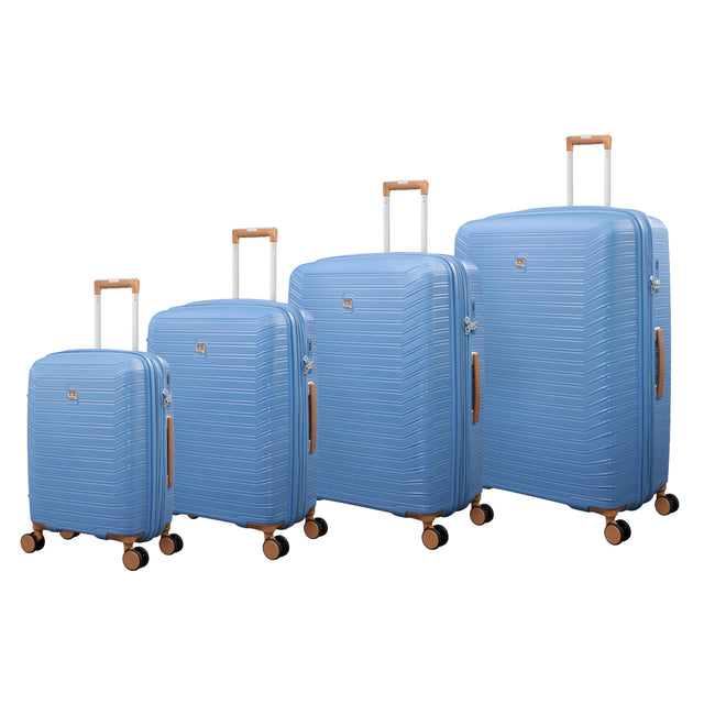 Continuous 4 Piece Hardside Expandable 8 Wheel Spinner Luggage Set (Quiet Harbour)