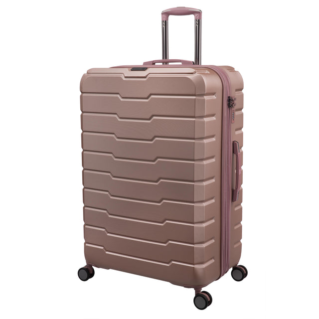 CLOSEOUT - Prosperous 32" Hardside Checked 8 Wheel Expandable Spinner (Cameo Blush)