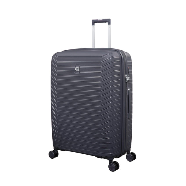 Continuous 30" Hardside Checked 8 Wheel Expandable Spinner (Warm Charcoal)