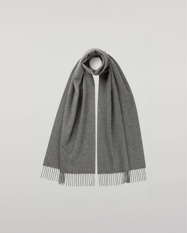 Merino Wool Mid Grey Scarf