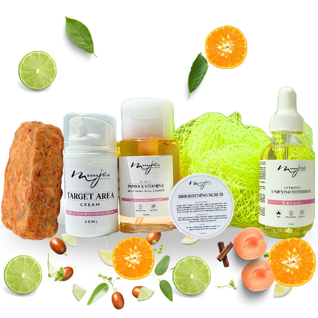 Jolie’s Full Body & Face Brightening Kit with Exfoliating Soap