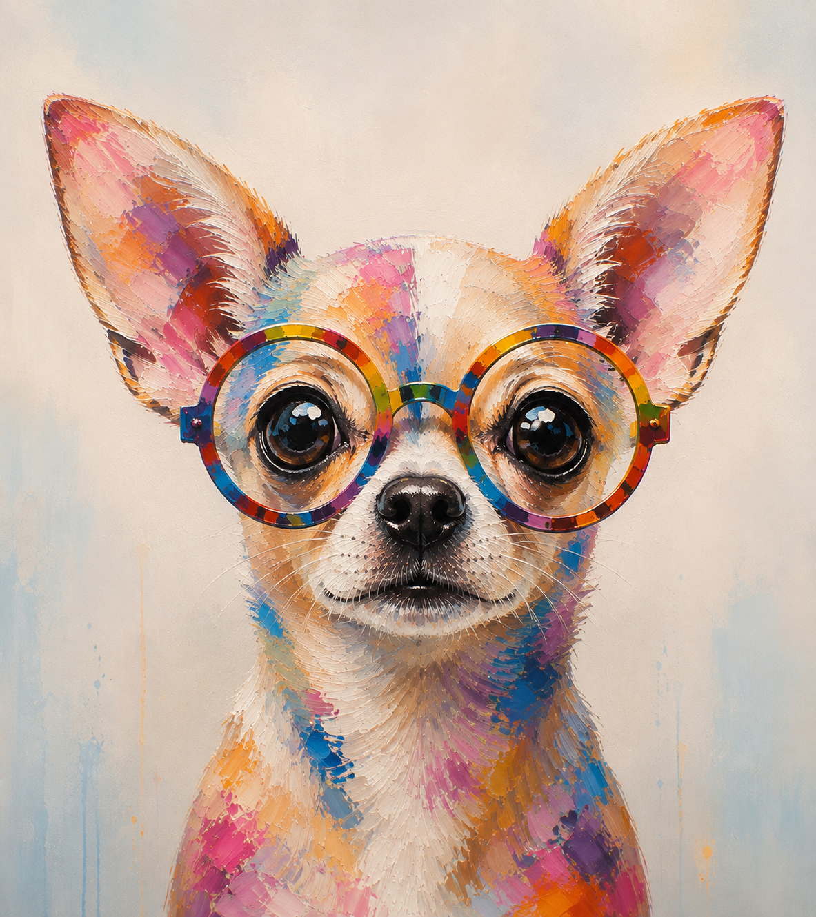 Chihuahua Wearing Glasses - Paint By Number Kit