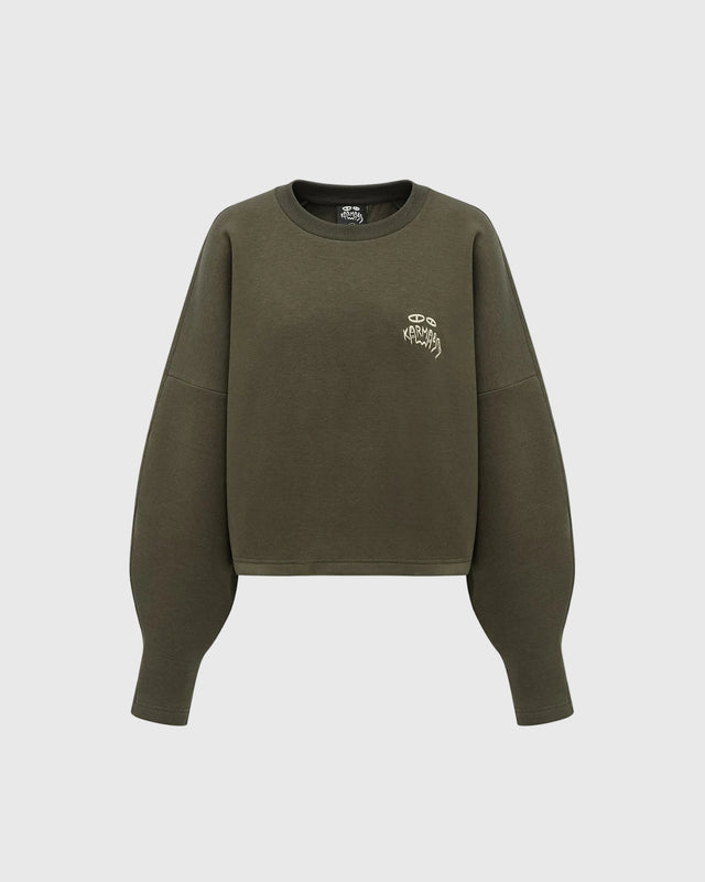 Women‘s Split-Back Sweatshirt Brown