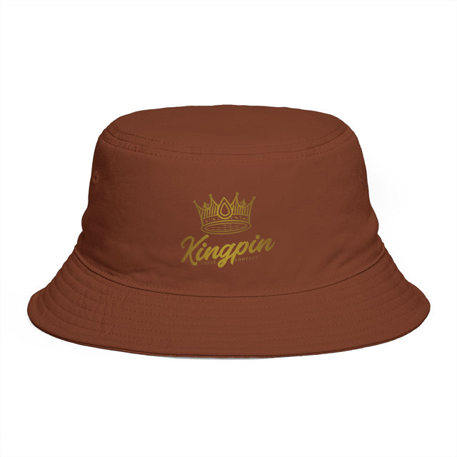Kingpin Crown Bucket Hat — Brown Streetwear Sun Hat