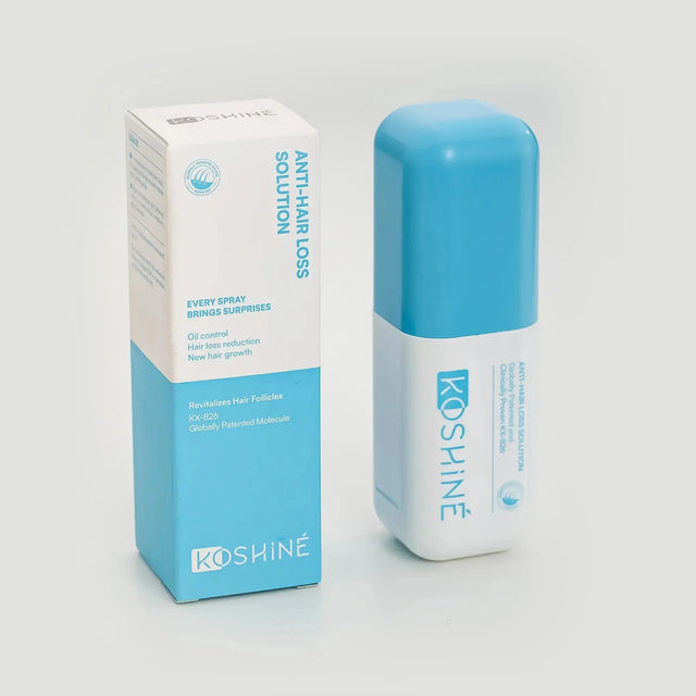 KOSHINÉ 0.5% KX-826 Anti-Hair Loss Solution is suitable for androgenic hair loss and can be used by both men and women（ Blue Bottle）
