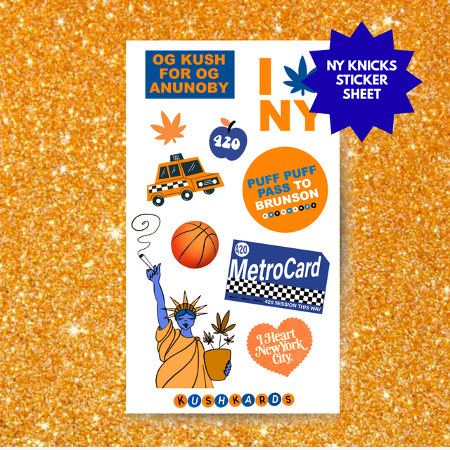 NY Knicks Stoner Sticker Sheet