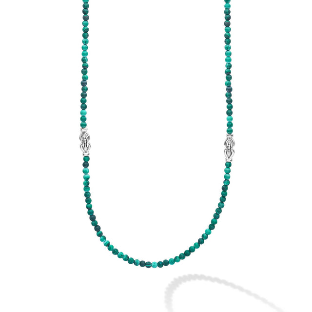 Signature Caviar Malachite & Sterling Silver Station Necklace