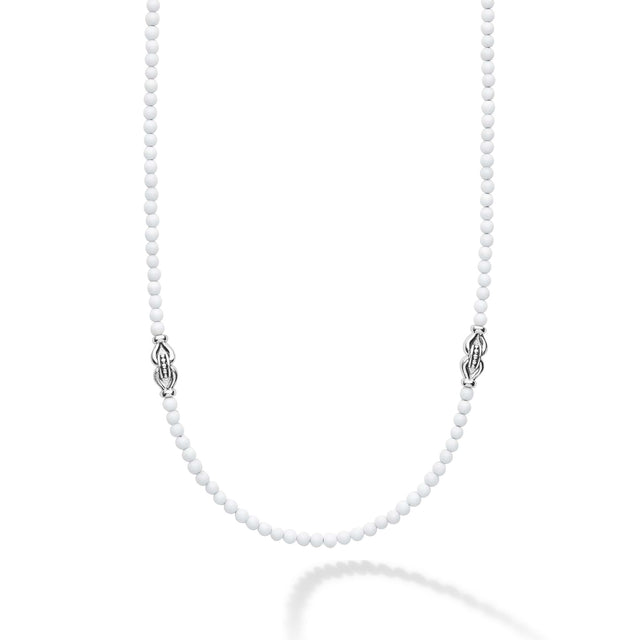 Signature Caviar White Agate & Sterling Silver Station Necklace
