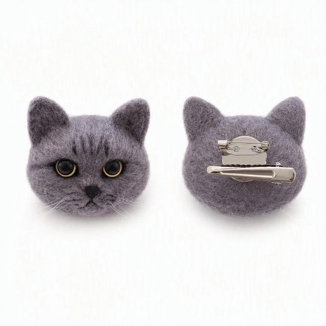Custom Handmade Pet Felt Portrait Brooch