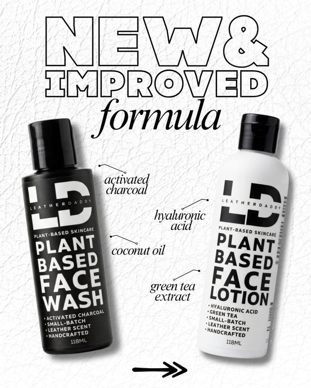 Face Off Duo — Charcoal Face Wash + Hydrating Face Lotion | LeatherDaddy®