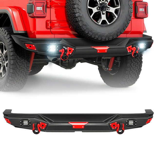 USA ONLY Rear Bumper with Winch Plate & D-ring Trailer for Jeep Wrangler JL | Shipped Within 24 Hrs