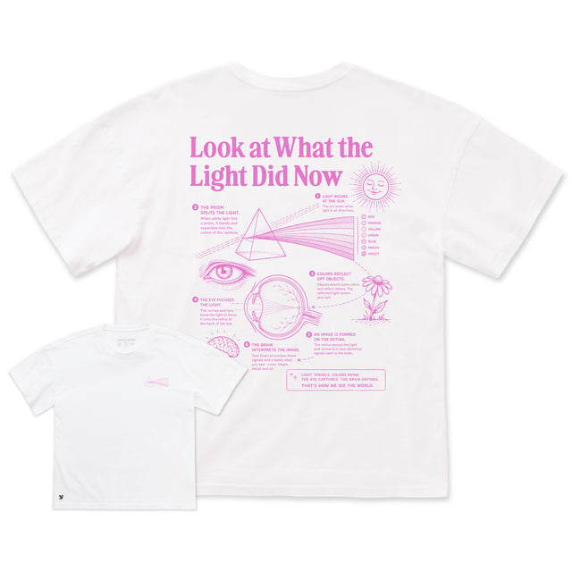 Women's Look at What the Light Did Now Short Sleeve Oversized Crusher Tee