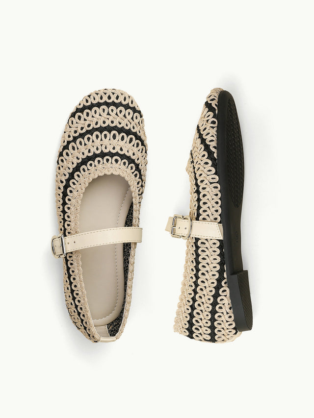Round-toe Crochet Lace Mary-jane