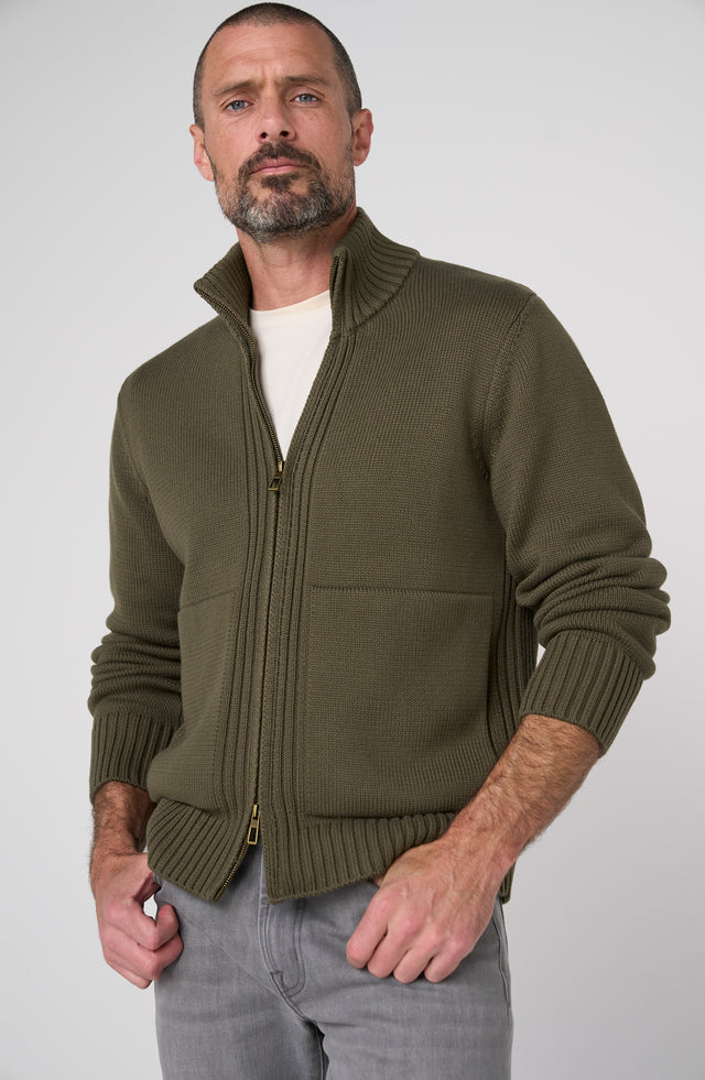 LONG SLEEVE FULL ZIP SWEATER