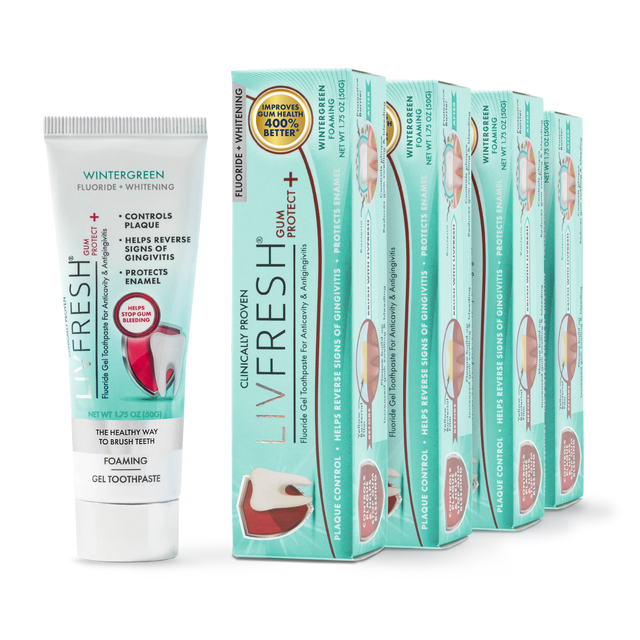 LIVFRESH Gum Protect+ Wintergreen - 4 Pack (Subscriptions)