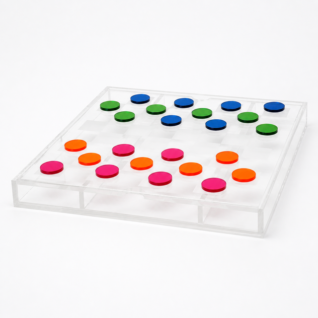 Jogo de Damas de Acrílico Personalizado