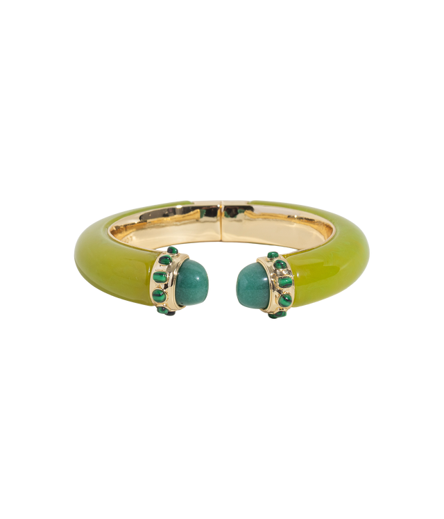 Cordelia Cuff Bracelet in Chartreuse