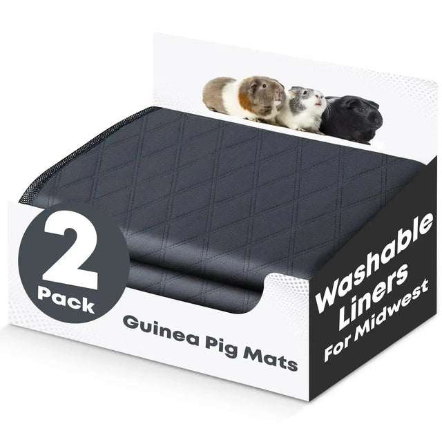 Washable Rabbit & Guinea Pig Cage Liner for Midwest | Gray 2-Pack