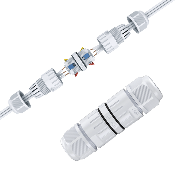 Lumary Waterproof 3PIN Wire Connector for Permanent Outdoor Lights（2Pack）